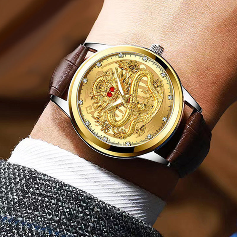 WOKAI Golden Dragon Chinese style Watch