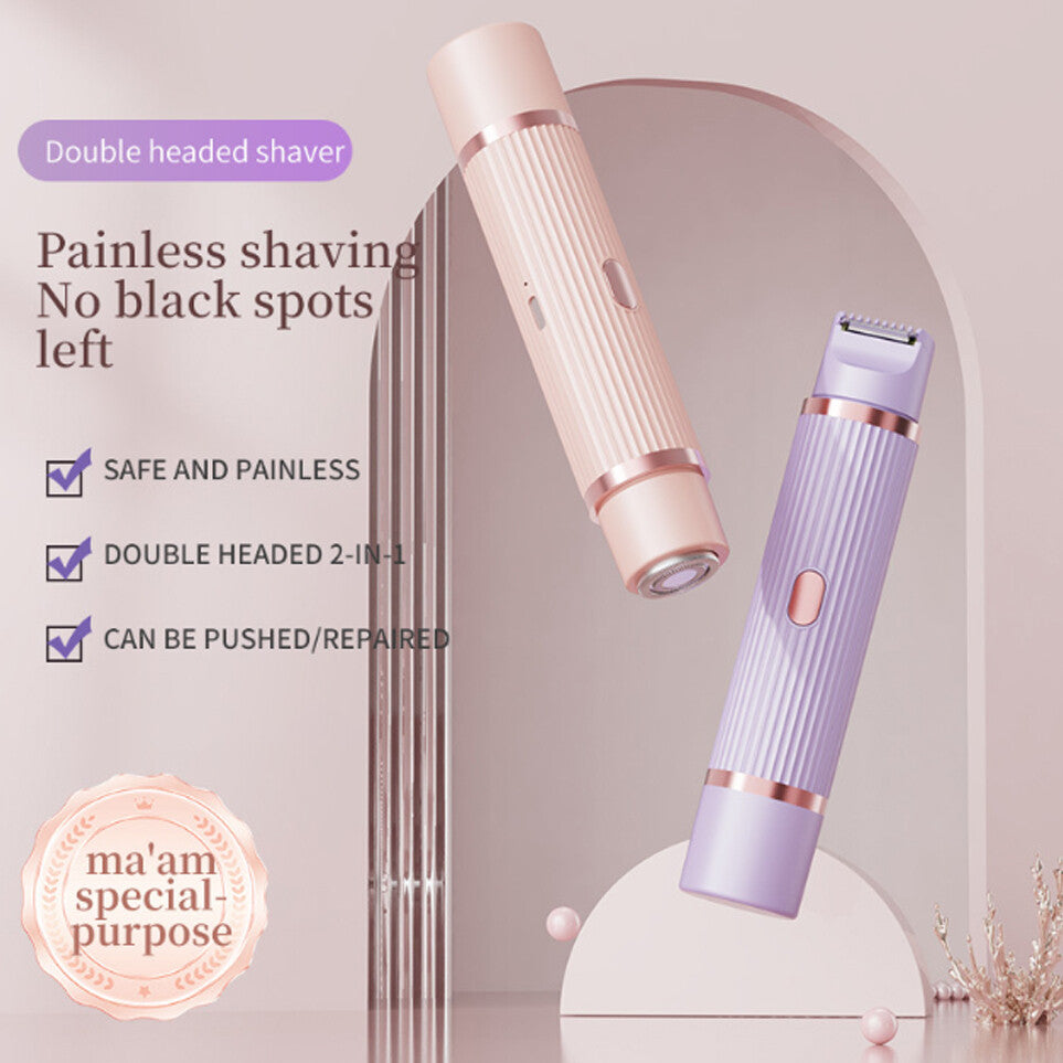 2 in 1 Double Head Electric Shaver | Easy Hair Removal