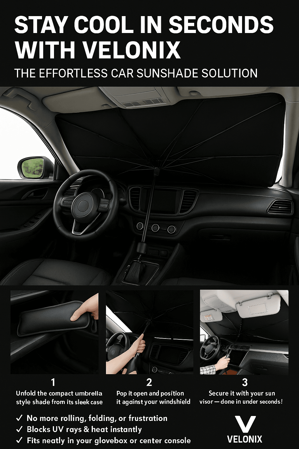 Premium Car Sunshade Umbrella